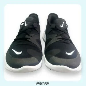 Nike | Shoes | Nike Free Rn 5 Mesh Black Yellow Blue Sneaker  display picture 2